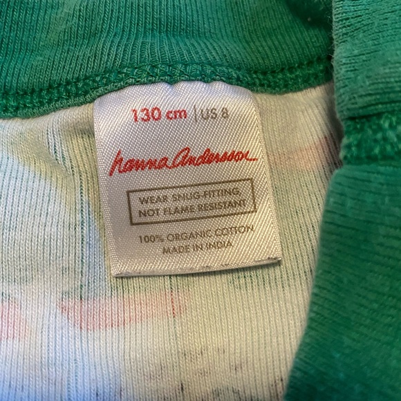 Hannah Andersson Alligator Print Kids Pajama Set - Size 8 - Picture 4 of 4